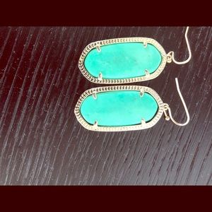 Elle Kendra Scott Earrings - green teal Turquise